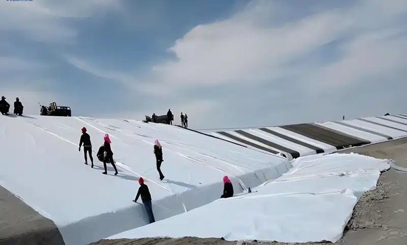 How is composite geomembrane manufactured?