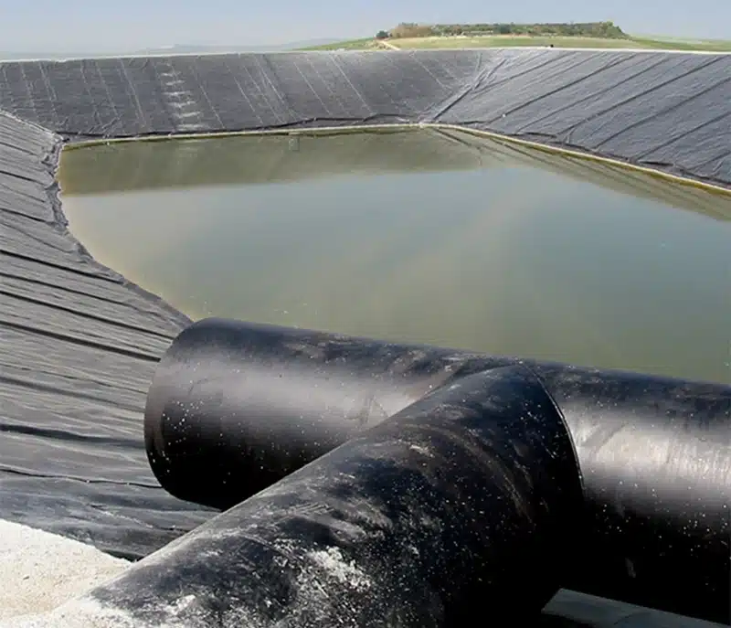 What is the HDPE geomembrane used for?