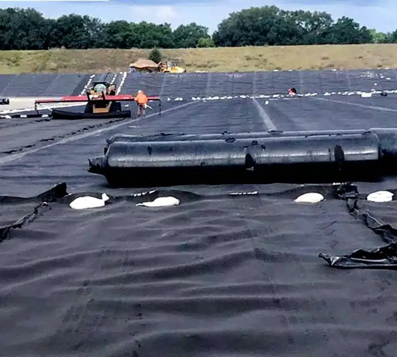 What is the HDPE geomembrane used for?