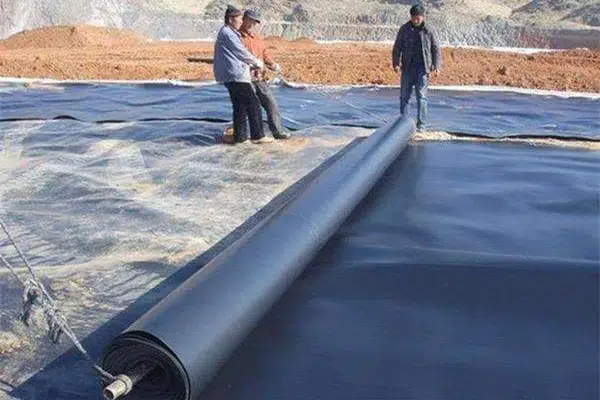 HDPE geomembrane rolls prepared for transport and delivery planning
