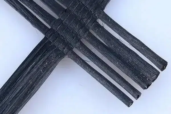 Fiberglass geogrid material prepared for road construction review
